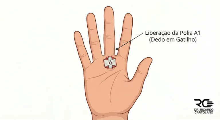 Cirurgia de liberação da polia A1 para tratamento de Dedo em Gatilho.