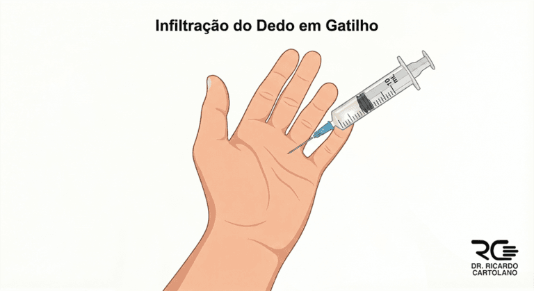 Procedimento de infiltração com corticoide para Dedo em Gatilho.